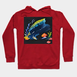 Undrwater painting anime artwork Hoodie